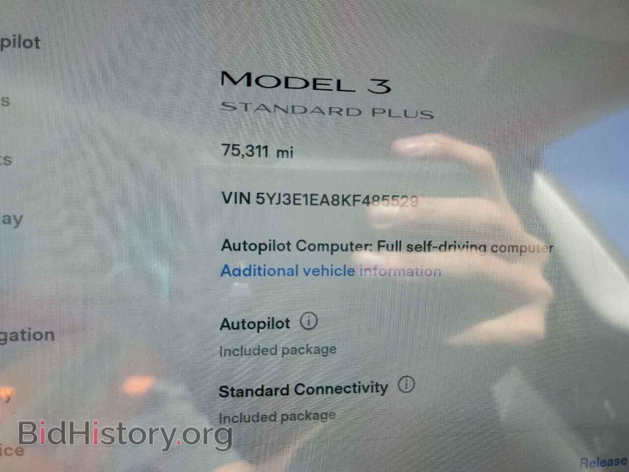 2019 TESLA MODEL 3 - VIN: 5YJ3E1EA8KF485529 - Photo 8