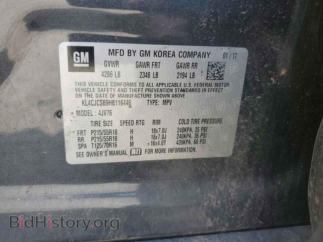 2017 BUICK ENCORE - VIN: KL4CJCSB9HB116446 - Photo 13
