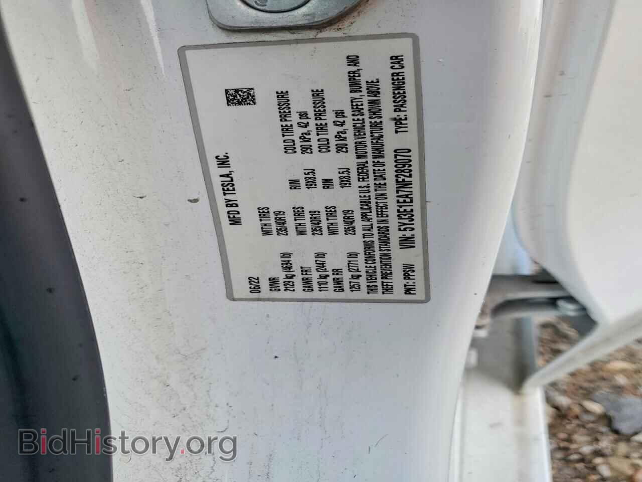 2022 TESLA MODEL 3 - VIN: 5YJ3E1EA7NF289070 - Photo 14