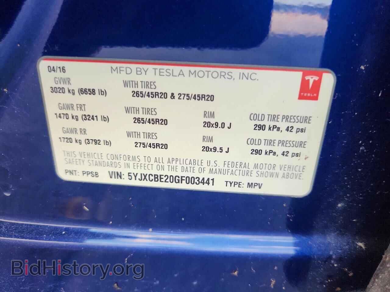 2016 TESLA MODEL X - VIN: 5YJXCBE20GF003441 - Photo 13