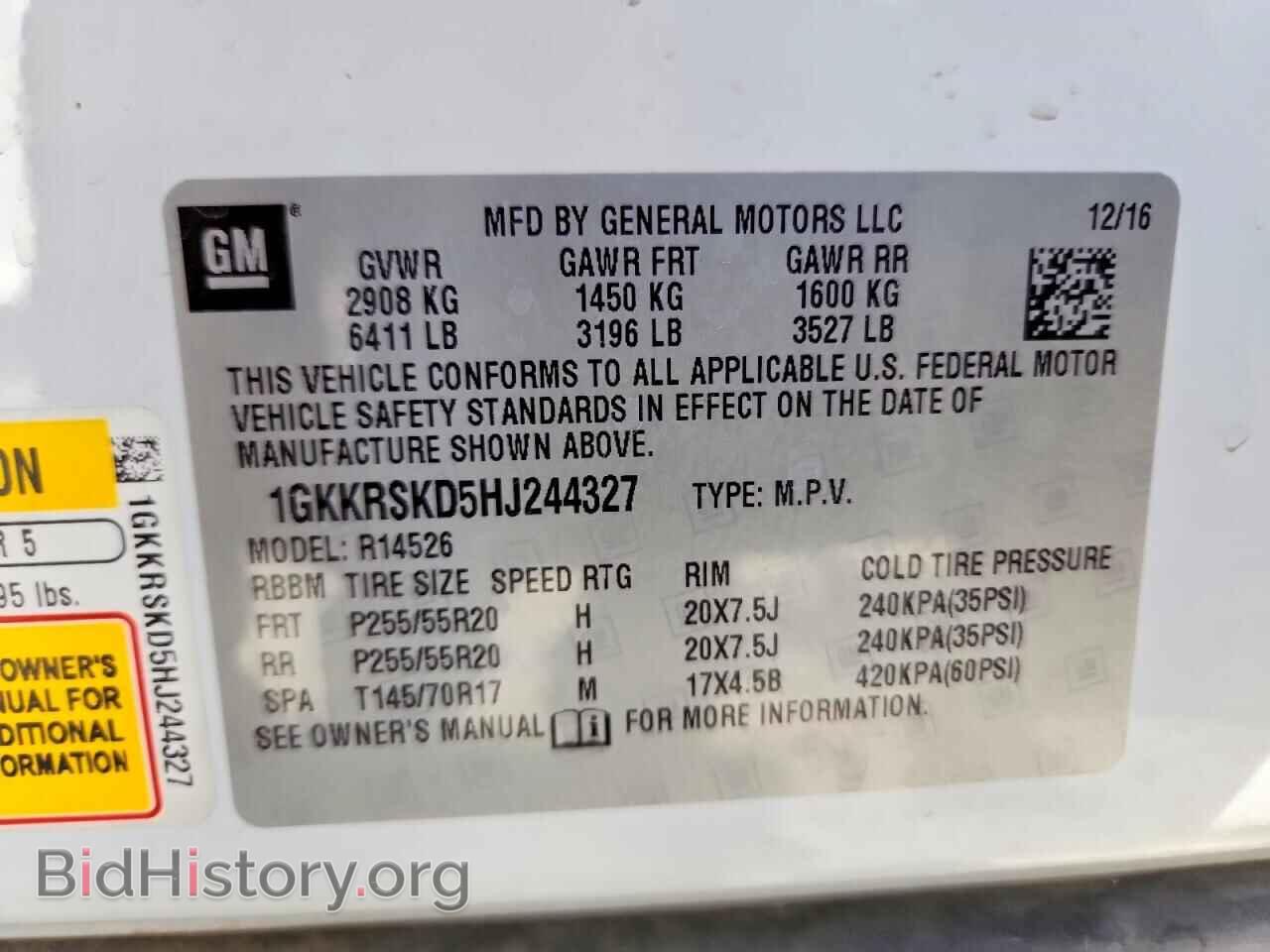 2017 GMC ACADIA - VIN: 1GKKRSKD5HJ244327 - Photo 14