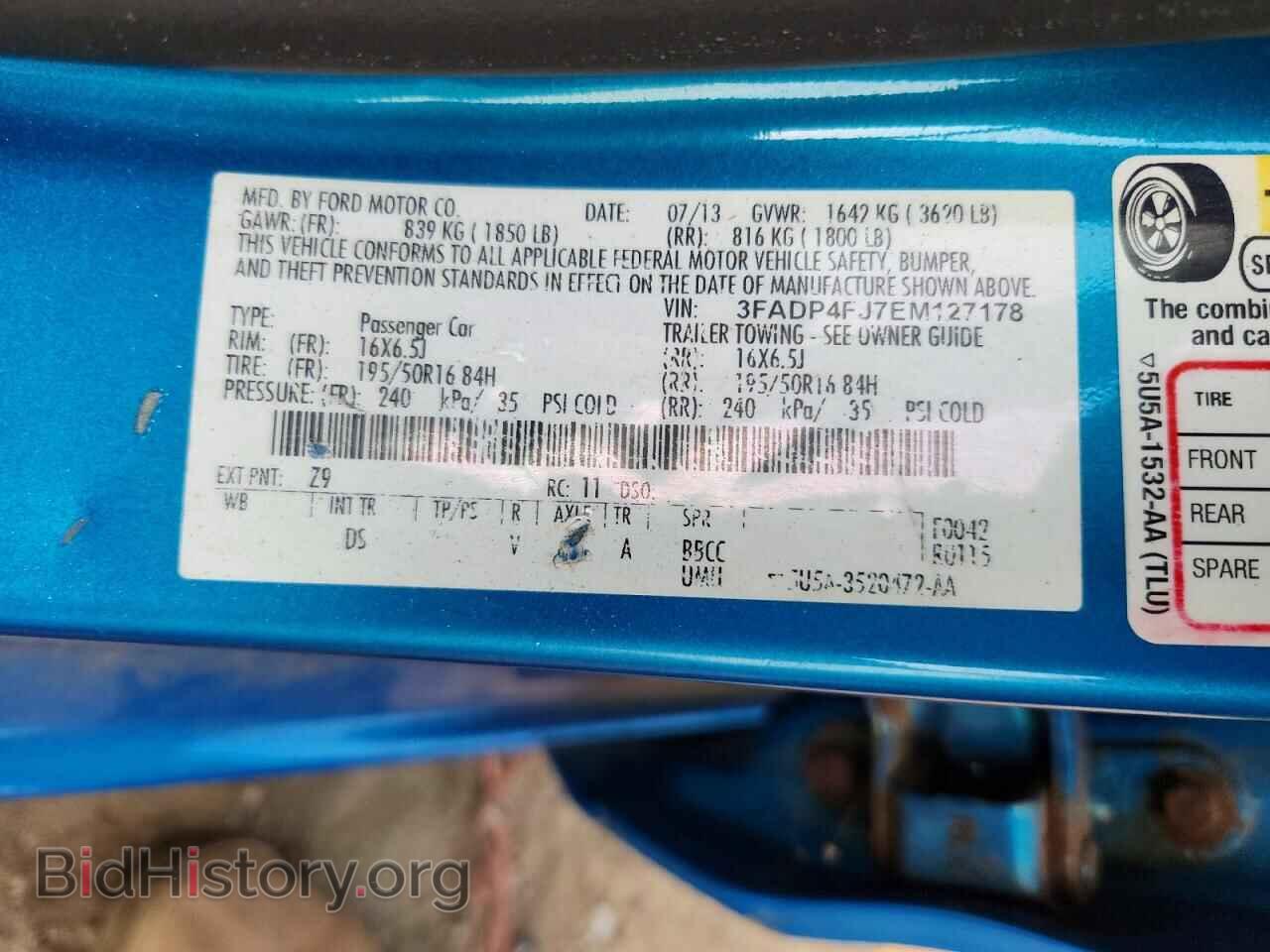 2014 FORD FIESTA - VIN: 3FADP4FJ7EM127178 - Photo 13