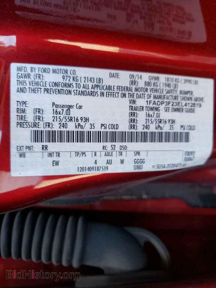 2014 FORD FOCUS - VIN: 1FADP3F23EL412819 - Photo 10