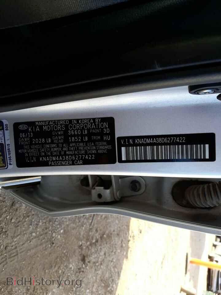 2013 KIA RIO - VIN: KNADM4A38D6277422 - Фото 10