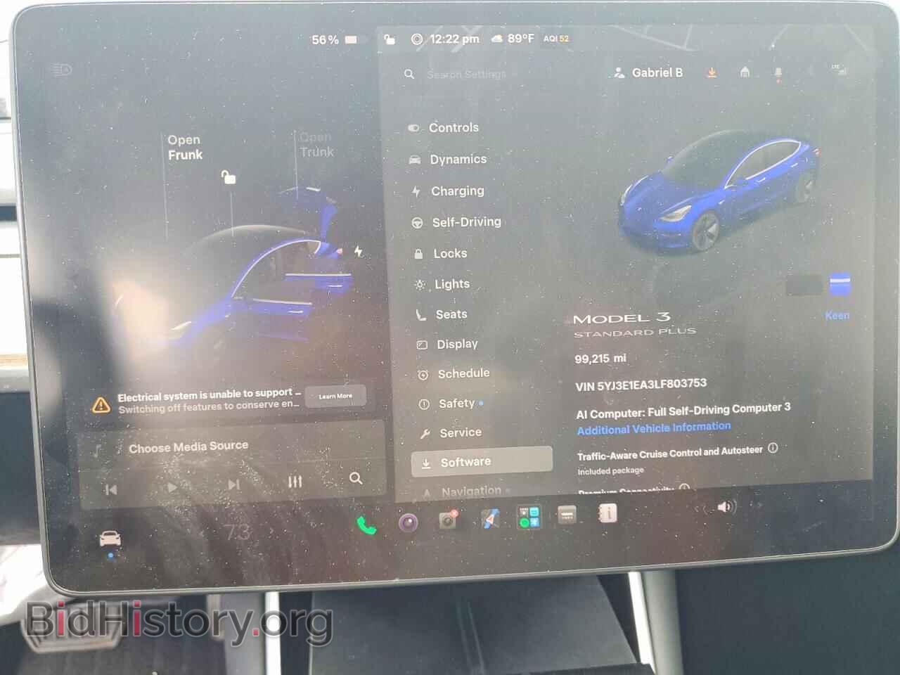 2020 TESLA MODEL 3 - VIN: 5YJ3E1EA3LF803753 - Photo 9