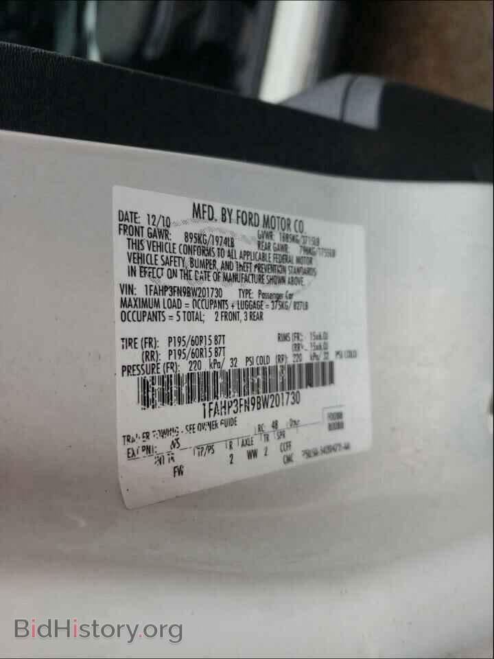 2011 FORD FOCUS - VIN: 1FAHP3FN9BW201730 - Photo 10