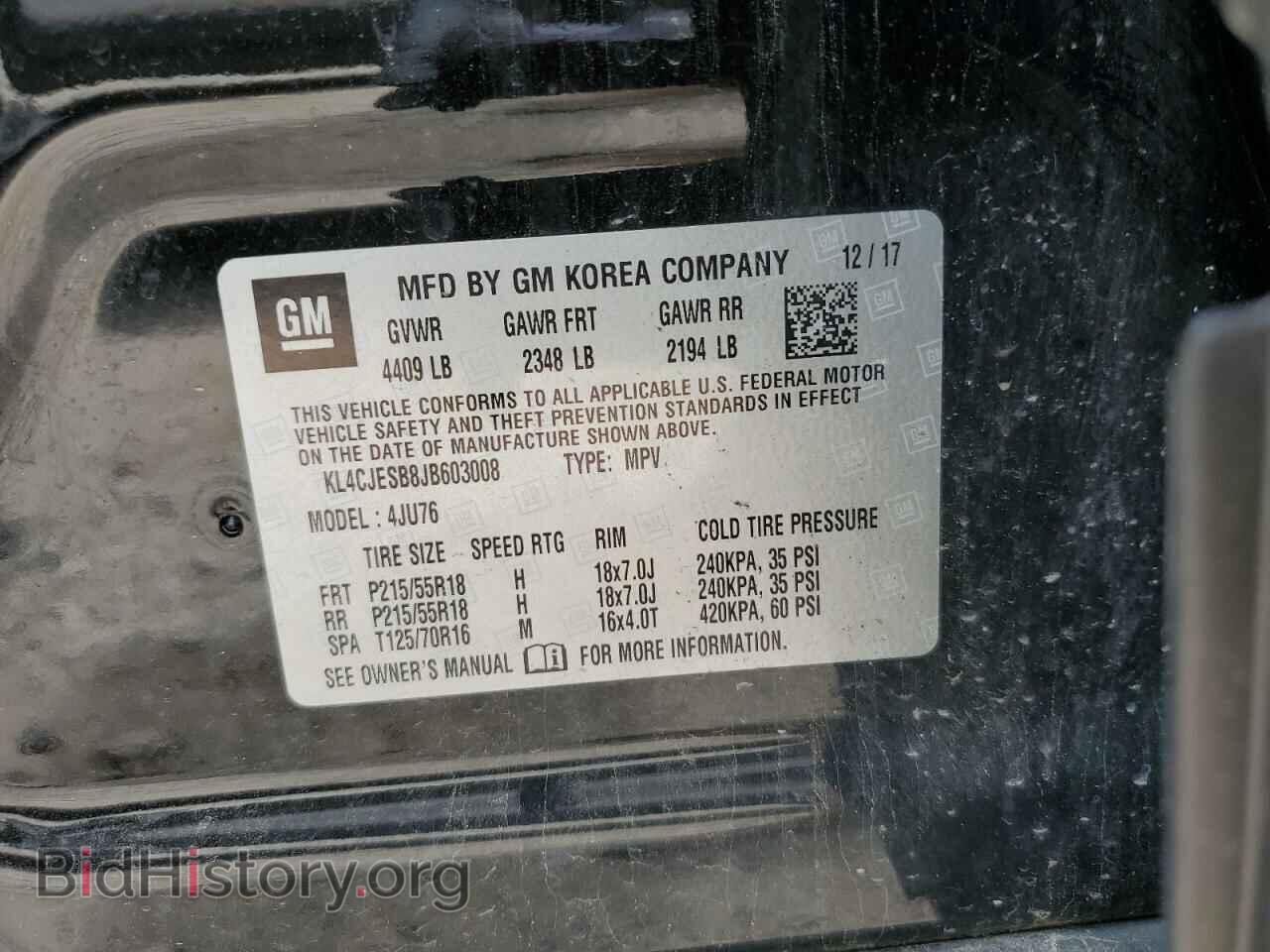 2018 BUICK ENCORE - VIN: KL4CJESB8JB603008 - Photo 13