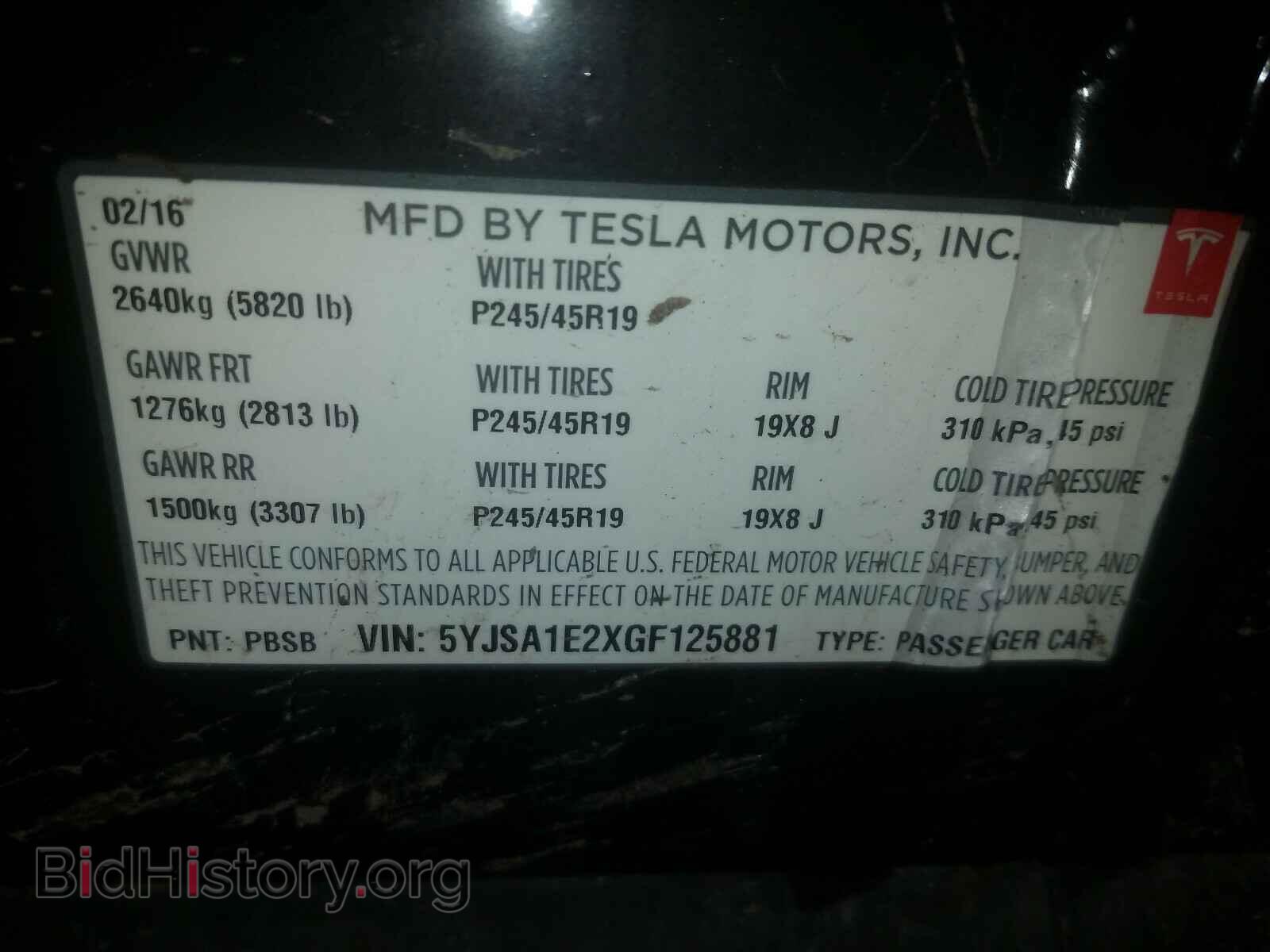 2016 TESLA MODEL S - VIN: 5YJSA1E2XGF125881 - Photo 10