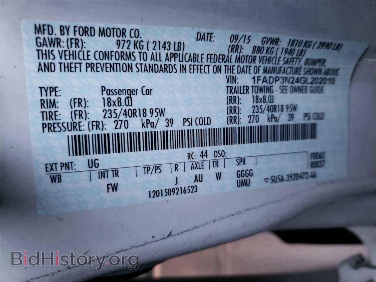 2016 FORD FOCUS - VIN: 1FADP3N24GL202010 - Photo 10