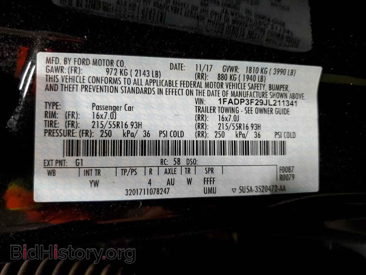 2018 FORD FOCUS - VIN: 1FADP3F29JL211341 - Фото 13