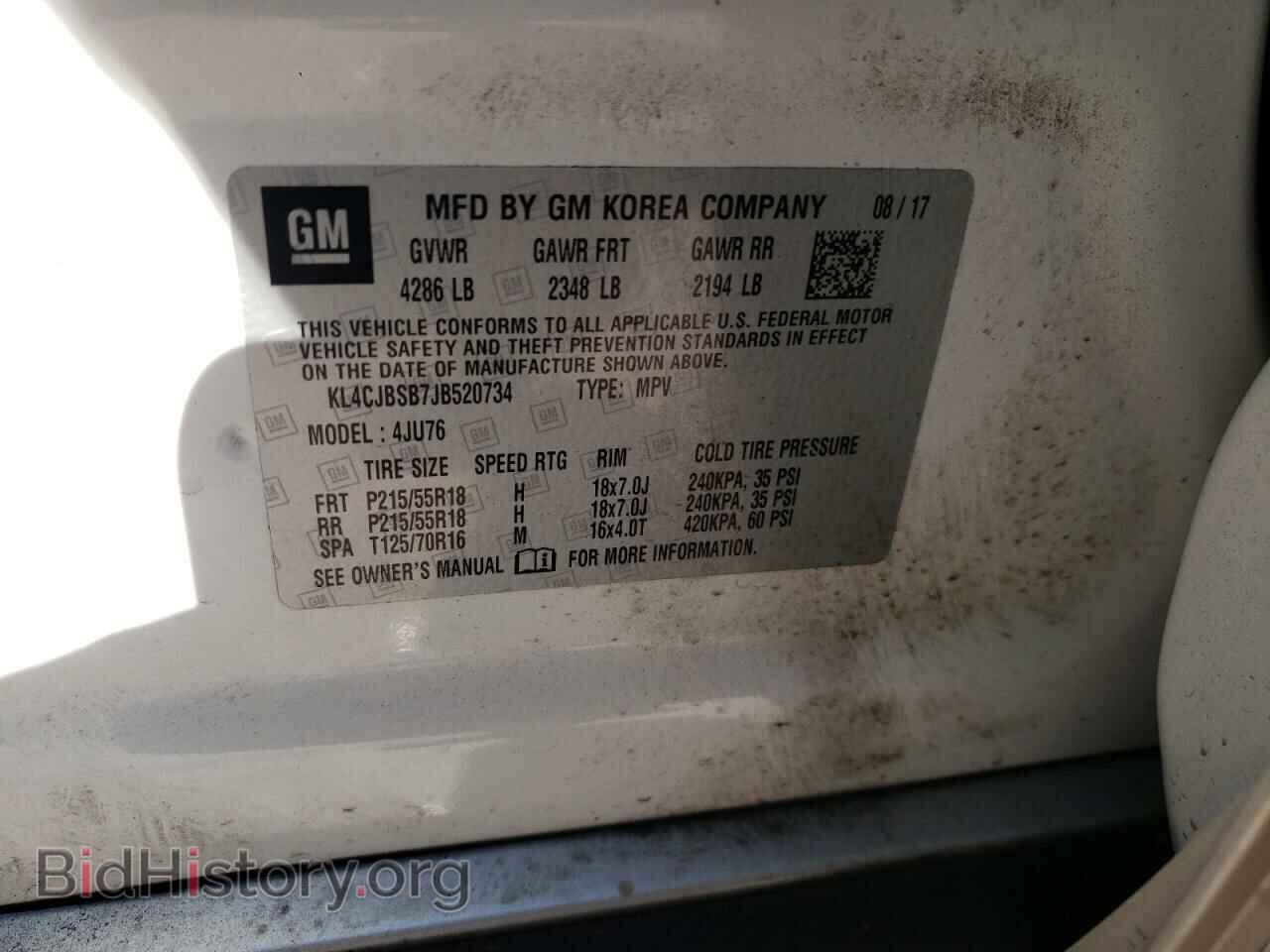 2018 BUICK ENCORE - VIN: KL4CJBSB7JB520734 - Фото 10