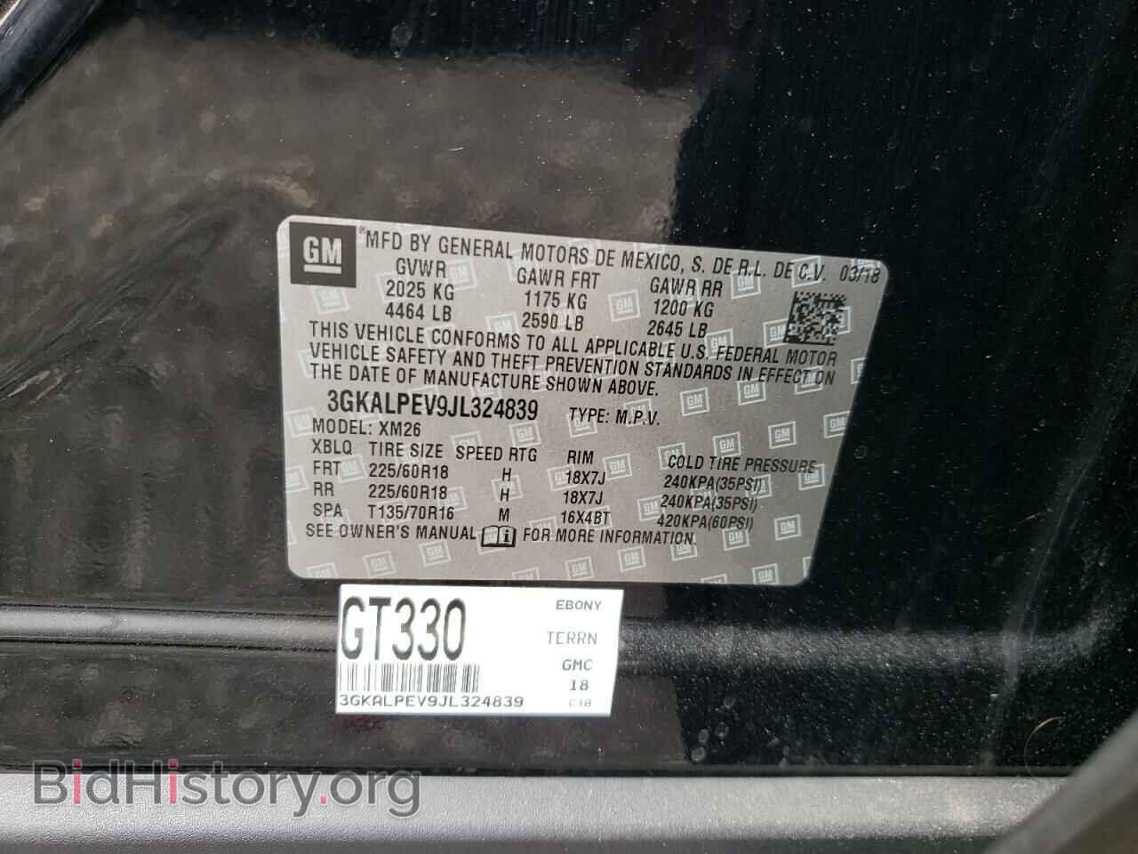 2018 GMC TERRAIN - VIN: 3GKALPEV9JL324839 - Фото 10