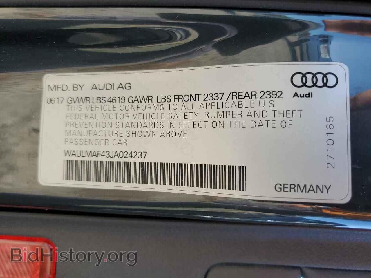 2018 AUDI A4 - VIN: WAULMAF43JA024237 - Photo 12