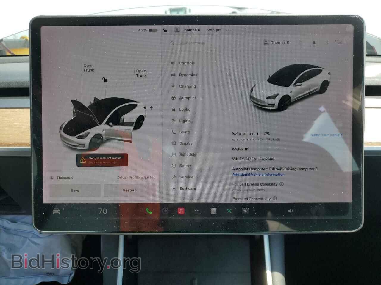 2020 TESLA MODEL 3 - VIN: 5YJ3E1EA1LF612686 - Photo 9