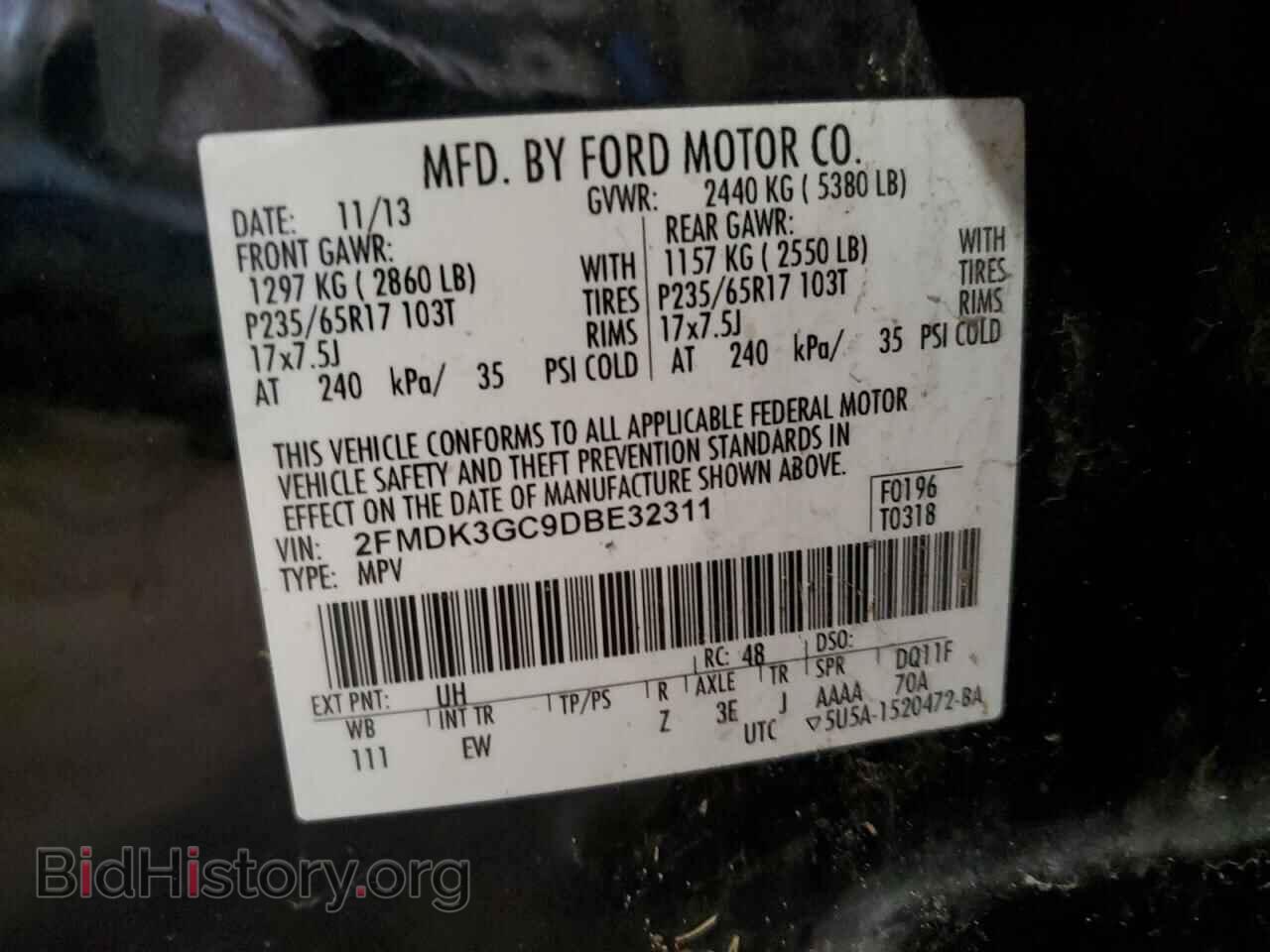 2013 FORD EDGE - VIN: 2FMDK3GC9DBE32311 - Photo 13