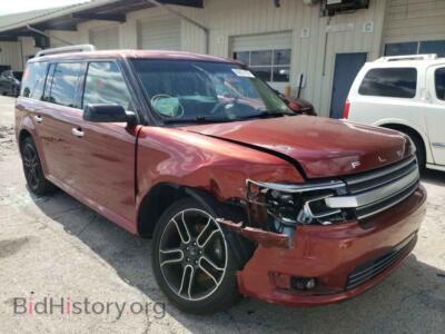 2014 Ford FLEX Flex Limit, orange — VIN 2FMGK5D88EBD43243, Copart