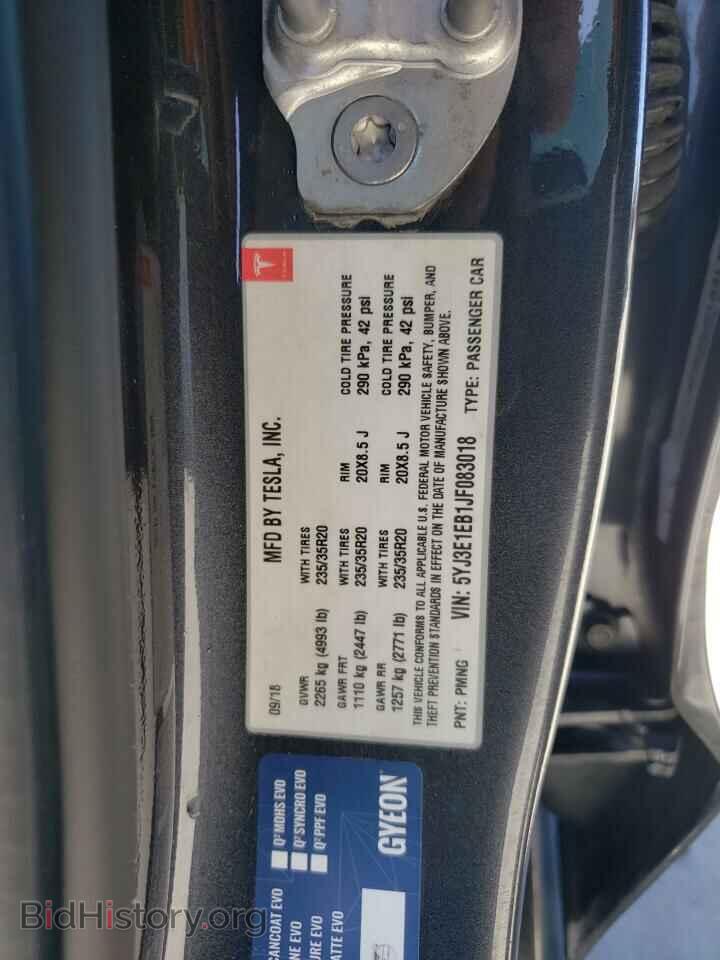 2018 TESLA MODEL 3 - VIN: 5YJ3E1EB1JF083018 - Фото 12