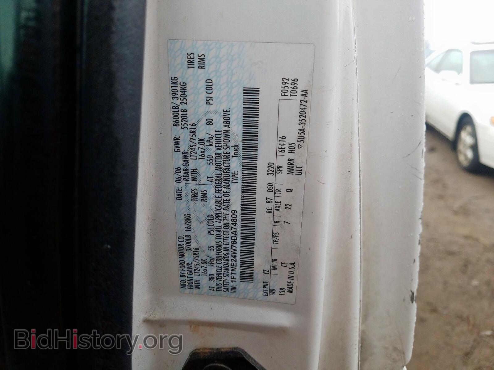 2006 FORD ECONOLINE - VIN: 1FTNE24W76DA74809 - Фото 10