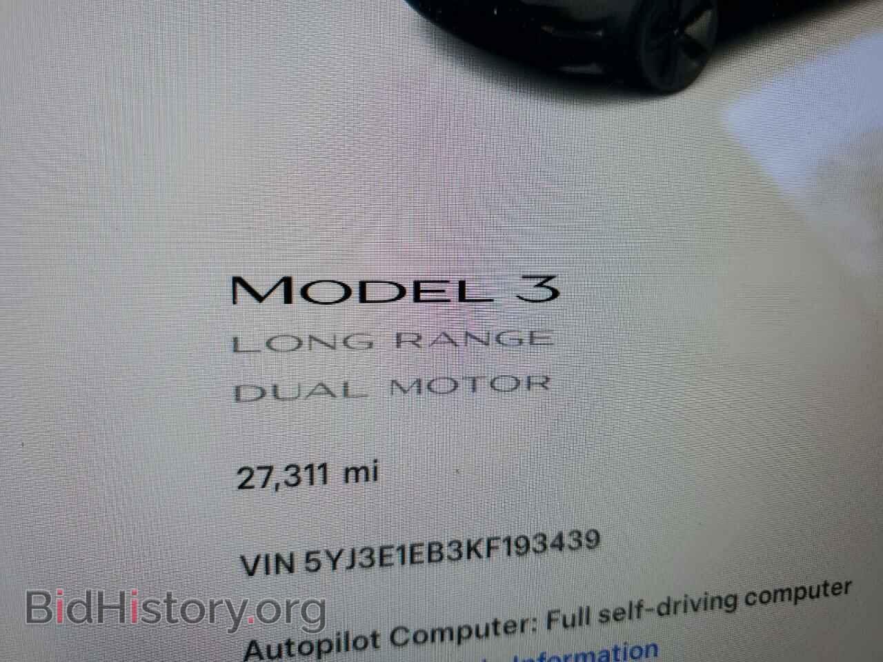 2019 TESLA MODEL 3 - VIN: 5YJ3E1EB3KF193439 - Фото 9