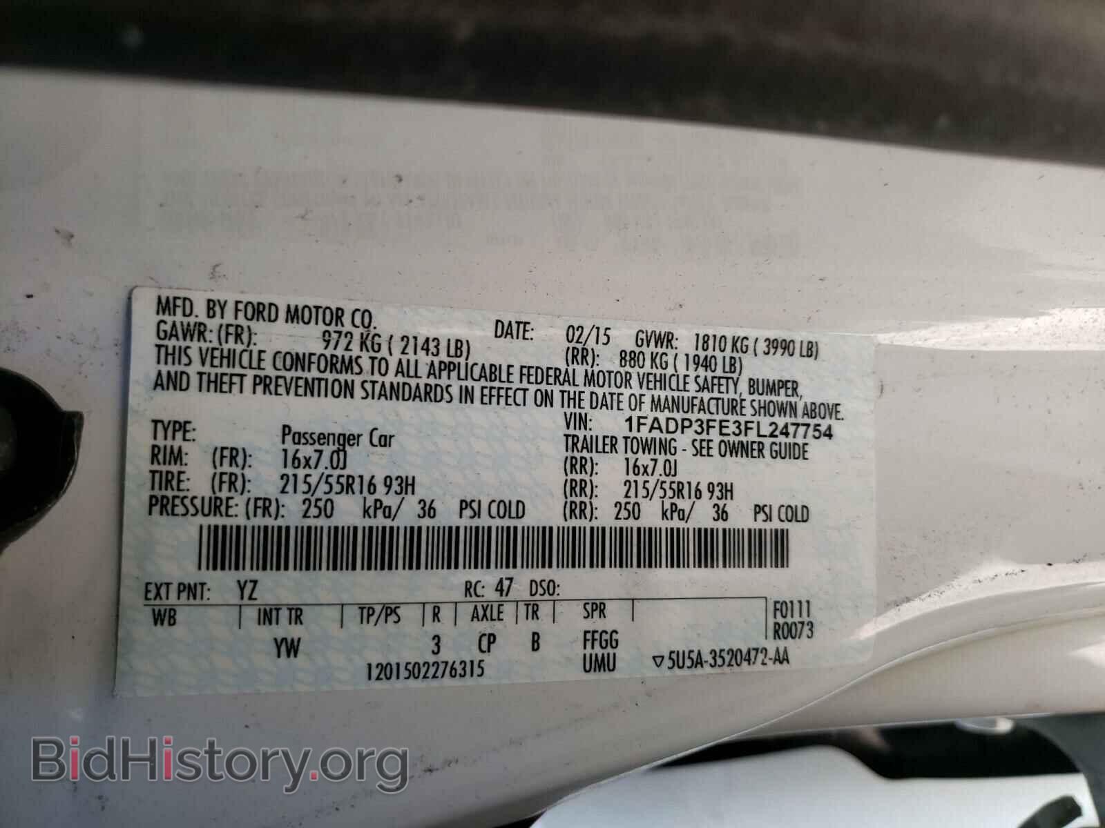 2015 FORD FOCUS - VIN: 1FADP3FE3FL247754 - Photo 10