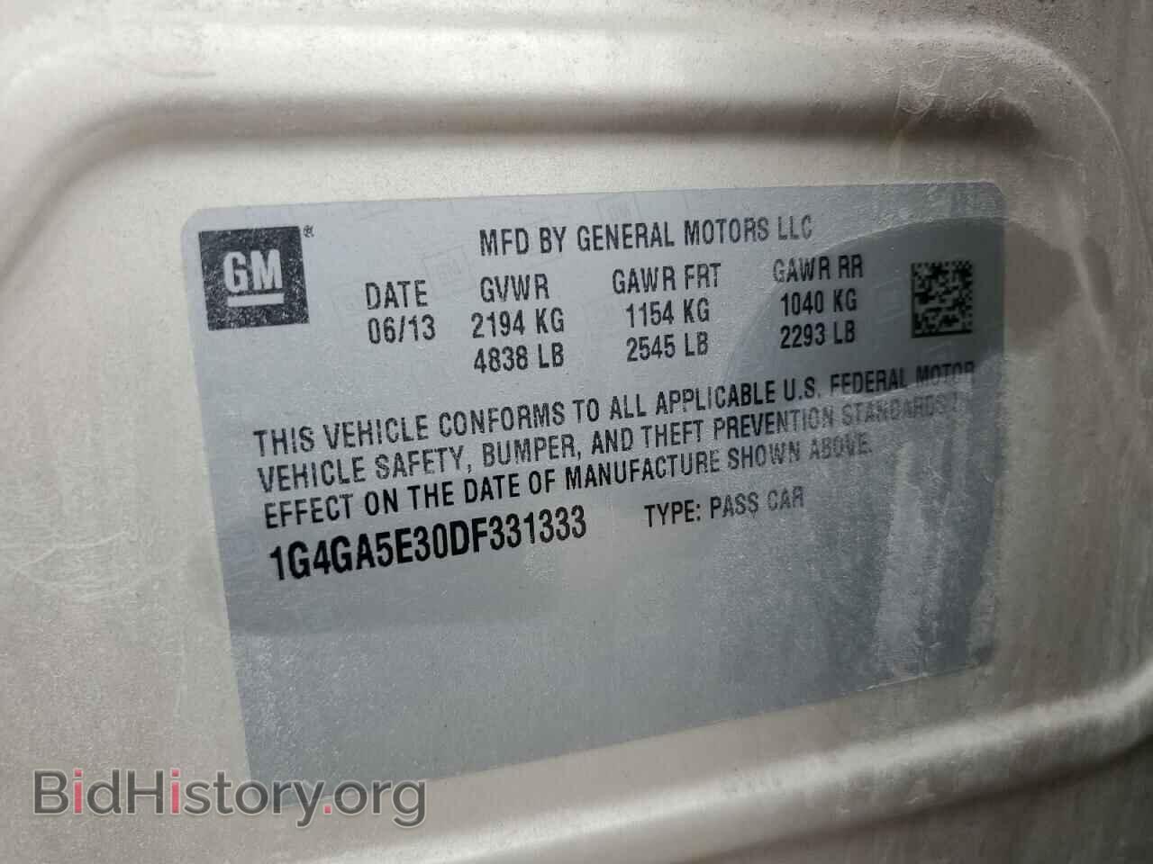 2013 BUICK LACROSSE - VIN: 1G4GA5E30DF331333 - Photo 12