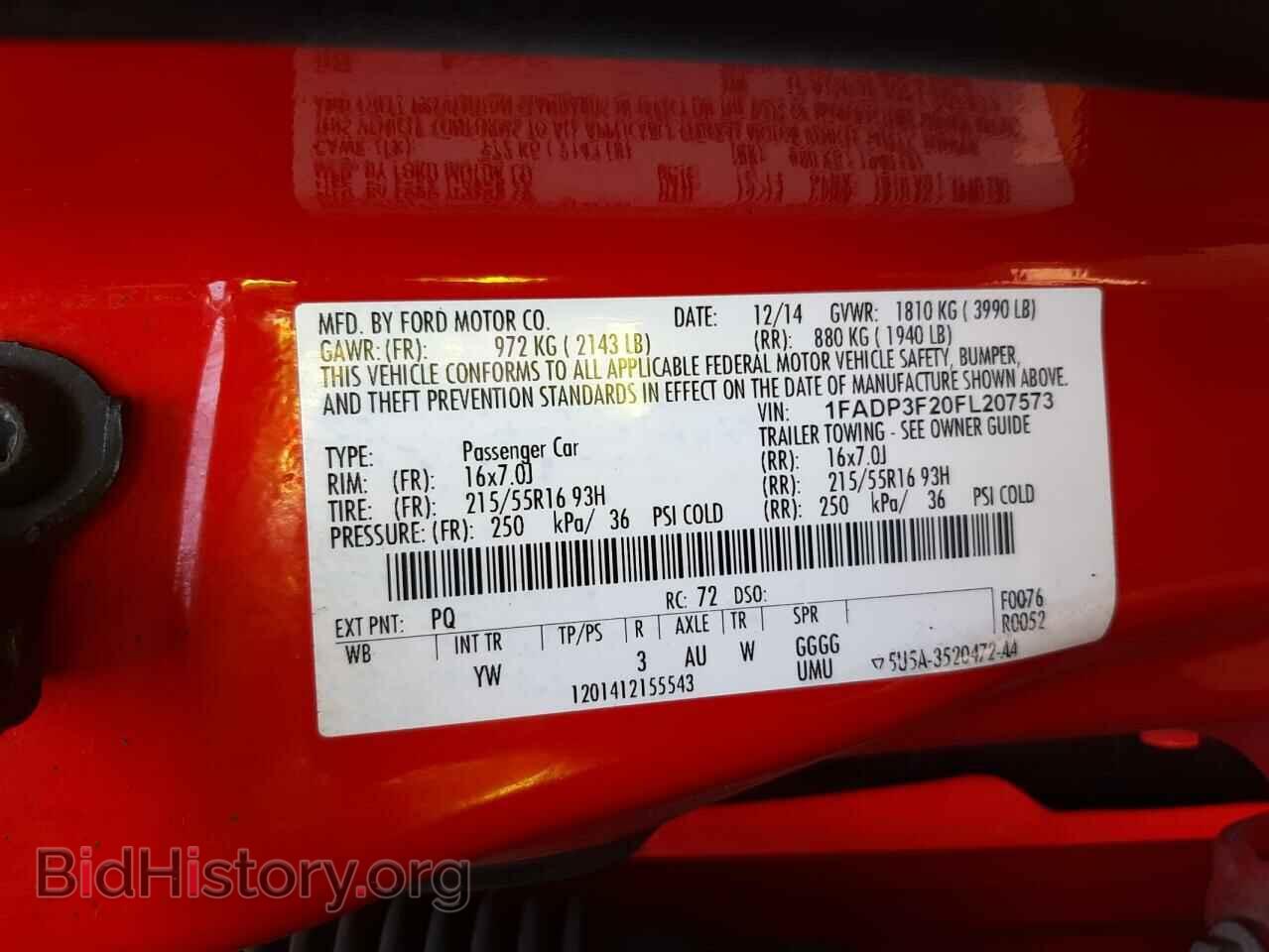 2015 FORD FOCUS - VIN: 1FADP3F20FL207573 - Фото 10