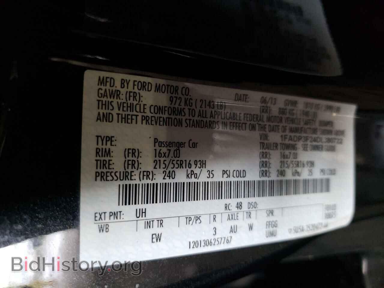 2013 FORD FOCUS - VIN: 1FADP3F24DL380722 - Фото 10