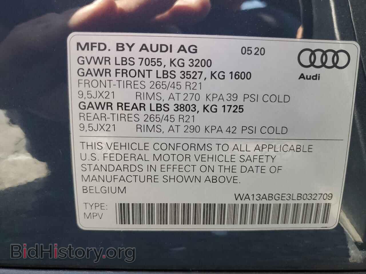 2020 AUDI E-TRON - VIN: WA13ABGE3LB032709 - Фото 13