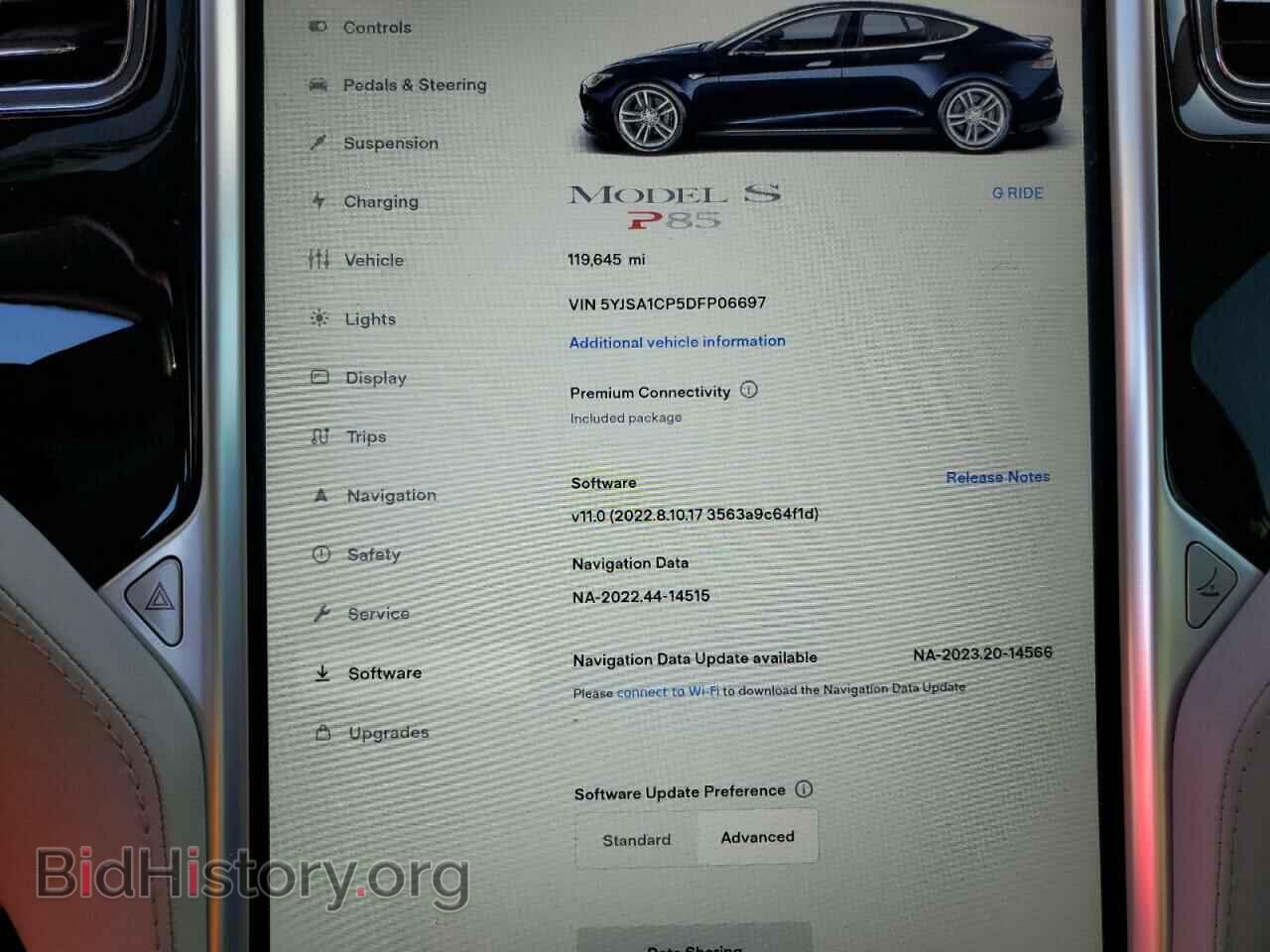 2013 TESLA MODEL S - VIN: 5YJSA1CP5DFP06697 - Фото 9