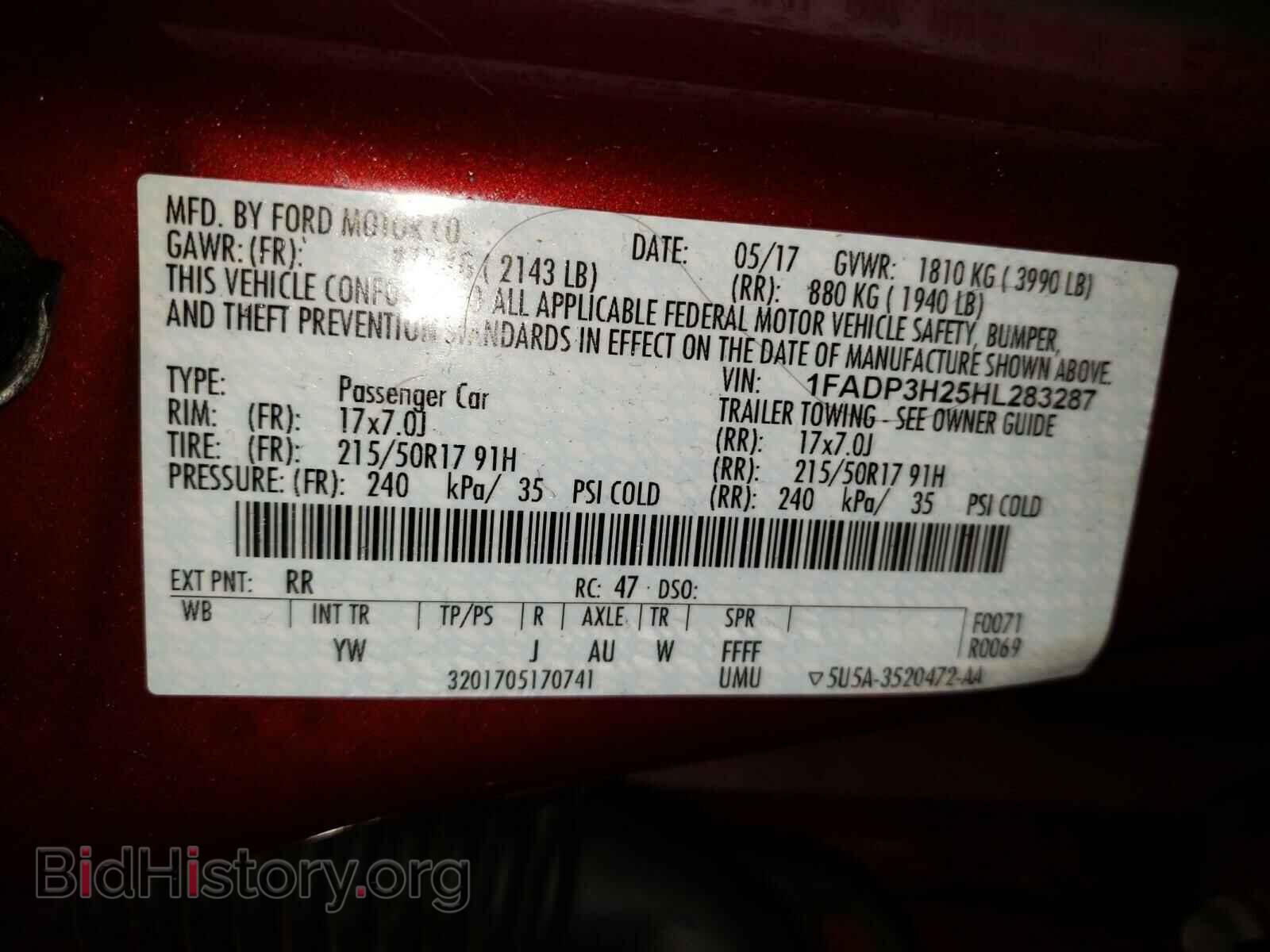 2017 FORD FOCUS - VIN: 1FADP3H25HL283287 - Photo 10