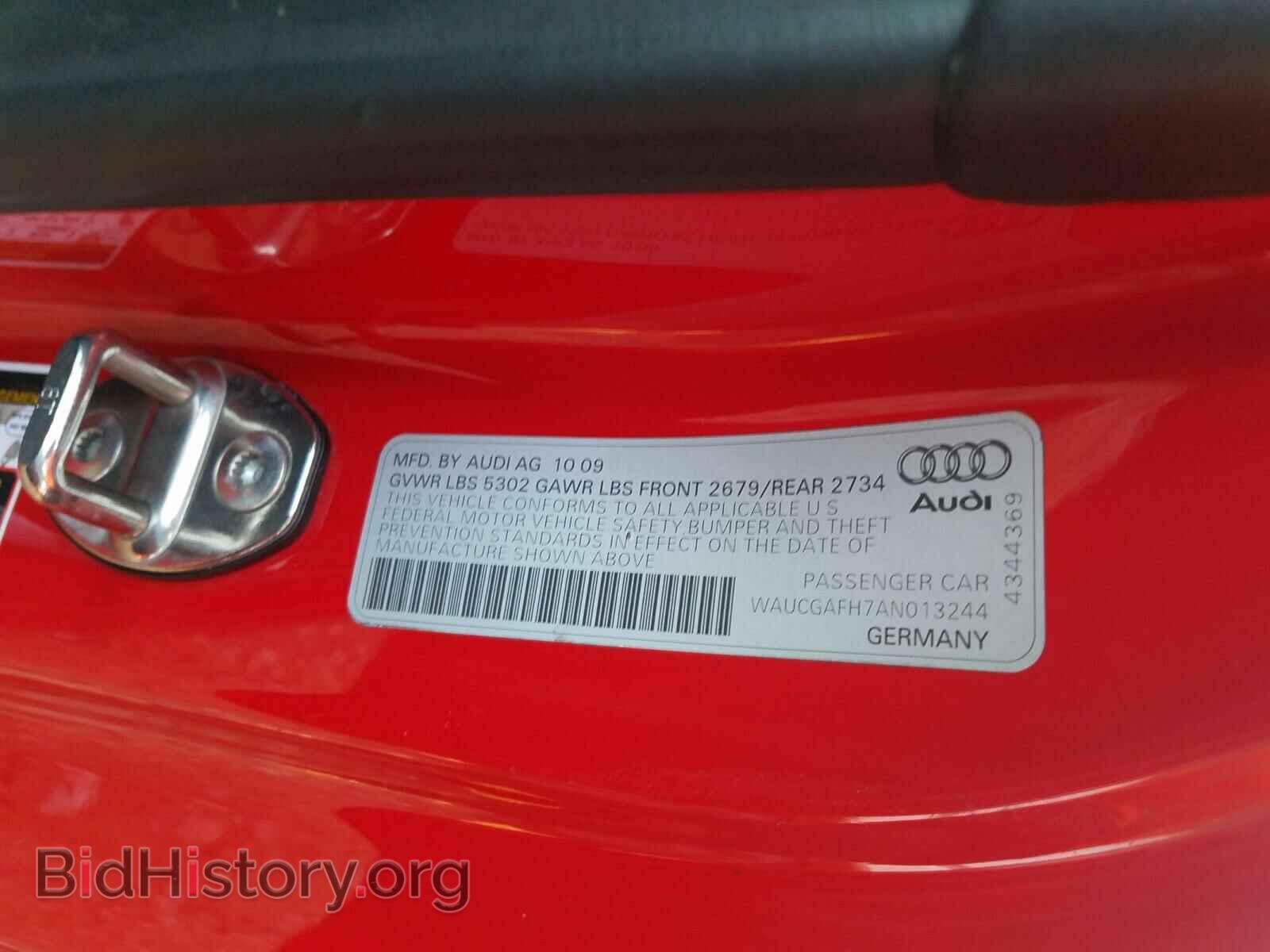 2010 AUDI S5/RS5 - VIN: WAUCGAFH7AN013244 - Фото 10