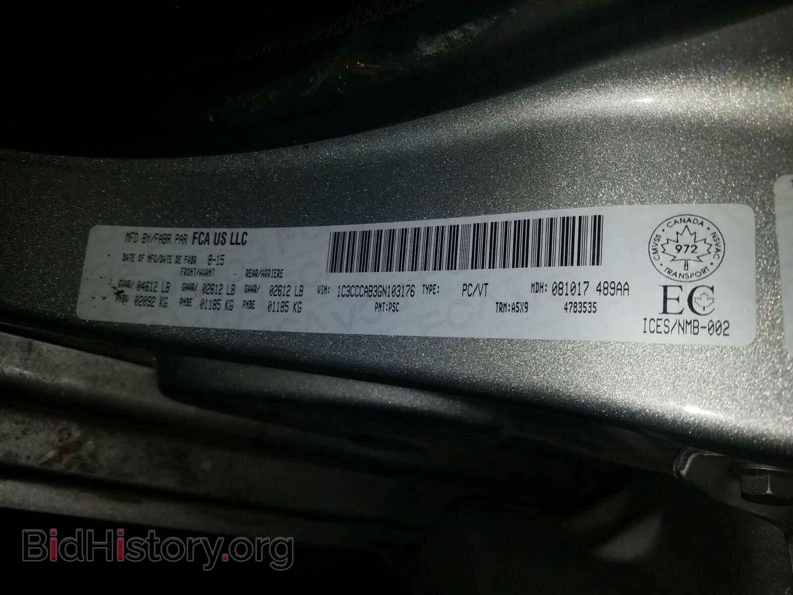 2016 CHRYSLER 200 - VIN: 1C3CCCAB3GN103176 - Photo 10