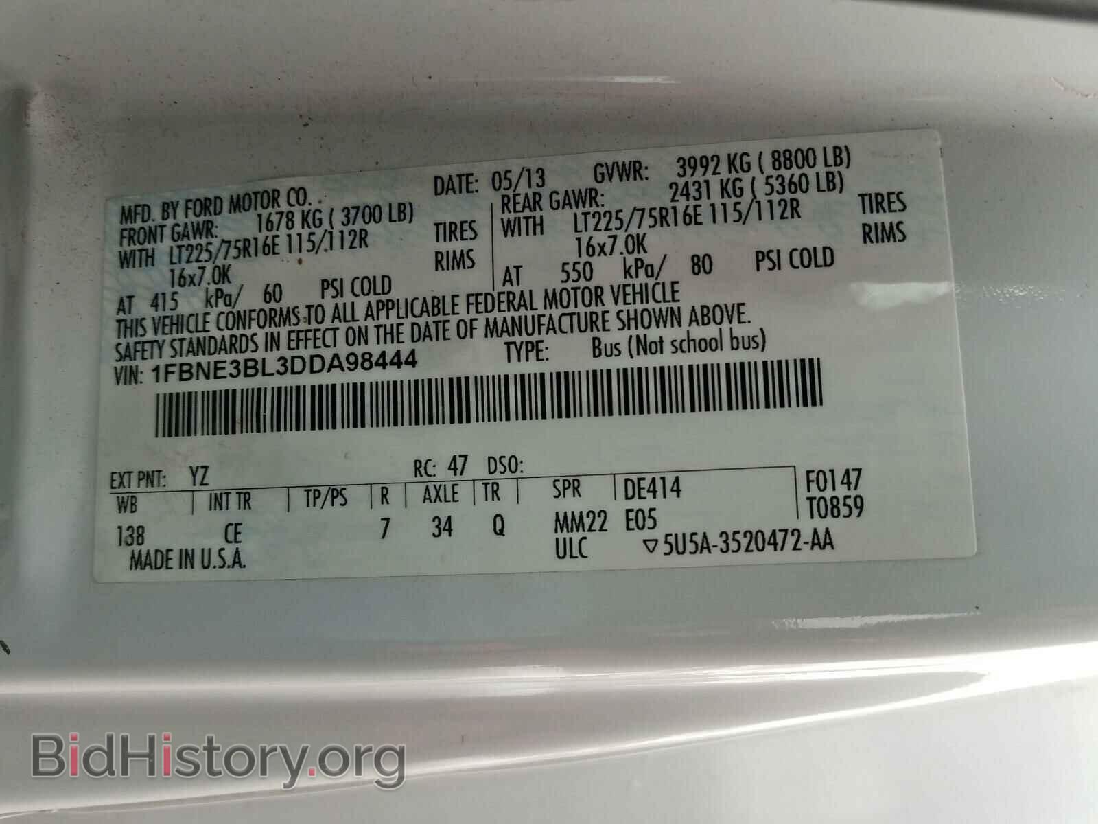 2013 FORD ECONOLINE - VIN: 1FBNE3BL3DDA98444 - Photo 10
