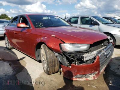2013 Audi A4 A4 PREMIUM, оранжевый — VIN WAUAFAFL1DA107372, Copart