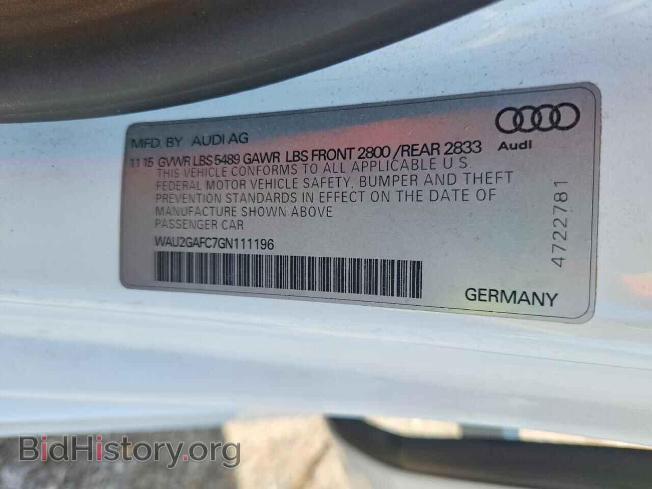 2016 AUDI A7 - VIN: WAU2GAFC7GN111196 - Photo 12