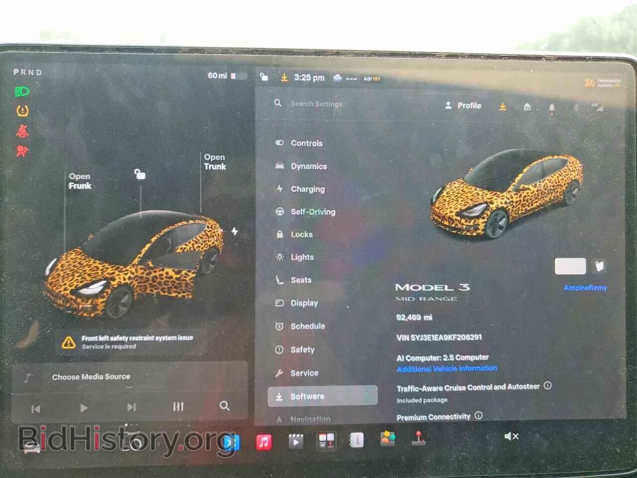 2019 TESLA MODEL 3 - VIN: 5YJ3E1EA9KF208291 - Photo 9