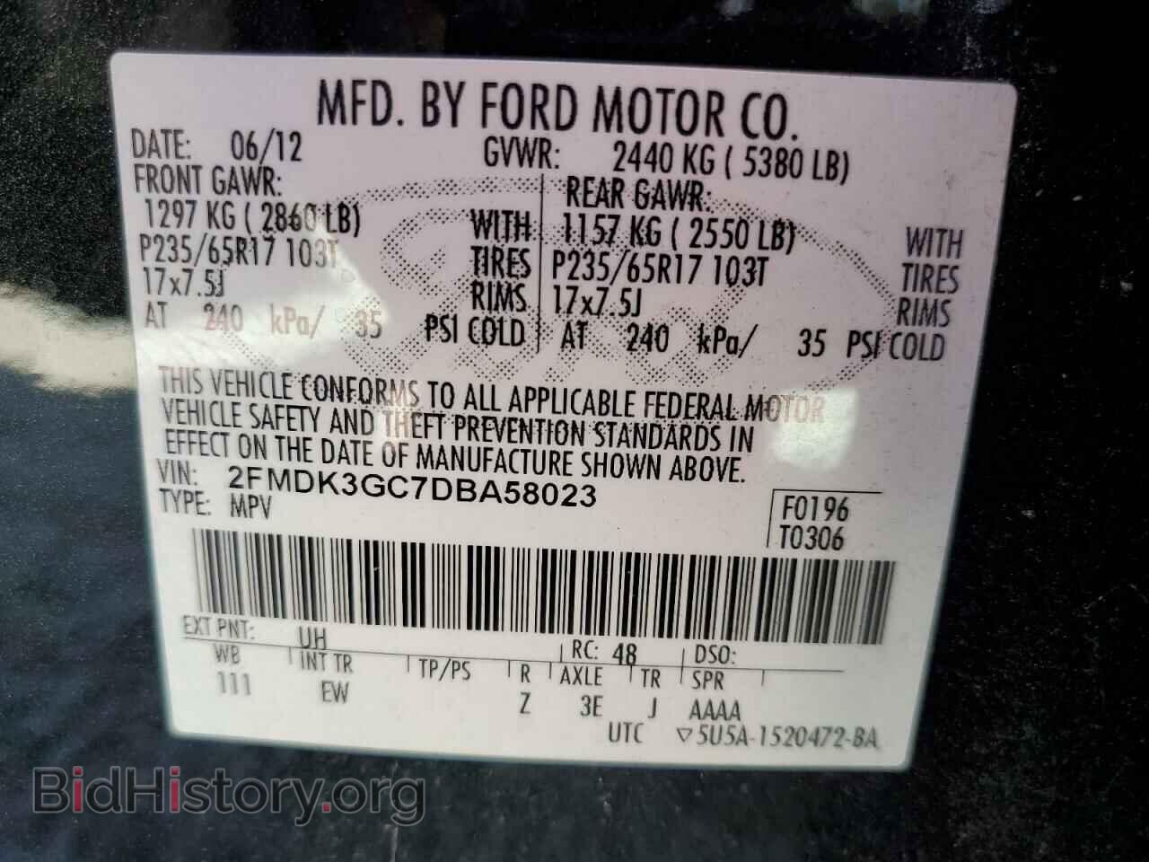 2013 FORD EDGE - VIN: 2FMDK3GC7DBA58023 - Photo 10