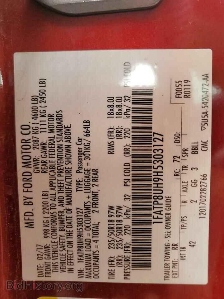 2017 FORD ALL Models - VIN: 1FATP8UH9H5303127 - Photo 13