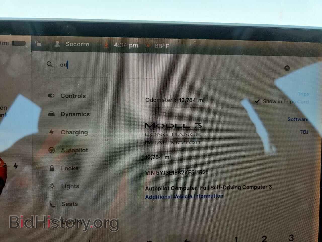 2019 TESLA MODEL 3 - VIN: 5YJ3E1EB2KF511521 - Photo 9