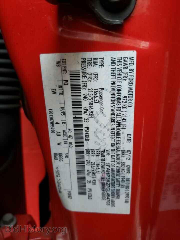 2012 FORD FOCUS - VIN: 1FAHP3K27CL464703 - Фото 12
