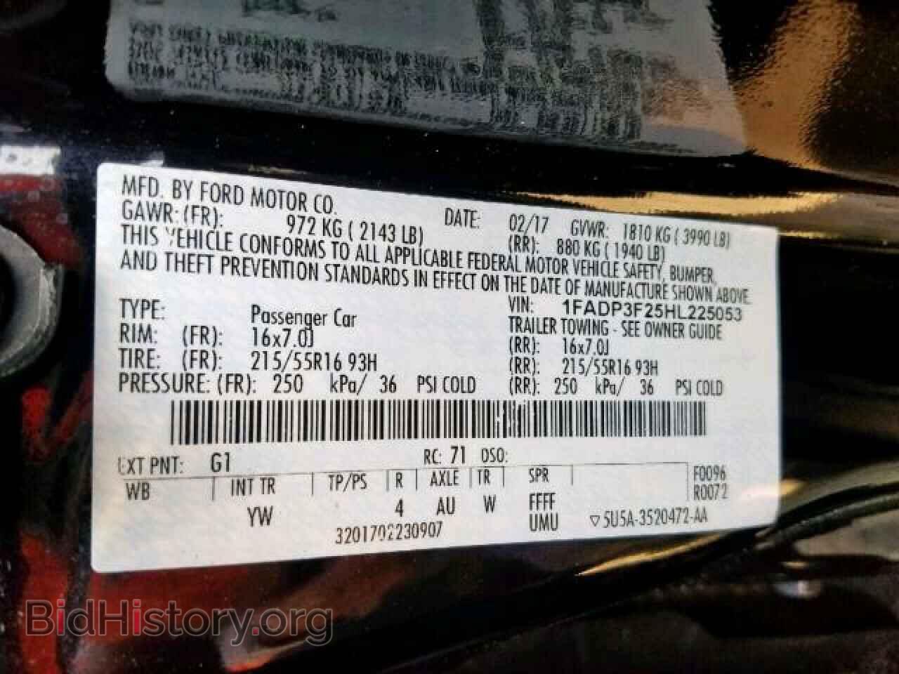 2017 FORD FOCUS - VIN: 1FADP3F25HL225053 - Фото 10