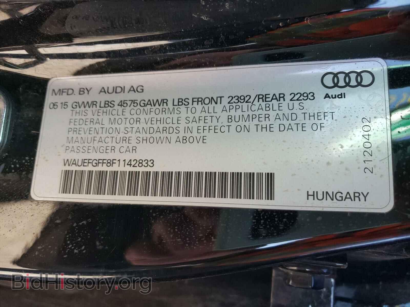 2015 AUDI A3 - VIN: WAUEFGFF8F1142833 - Фото 10