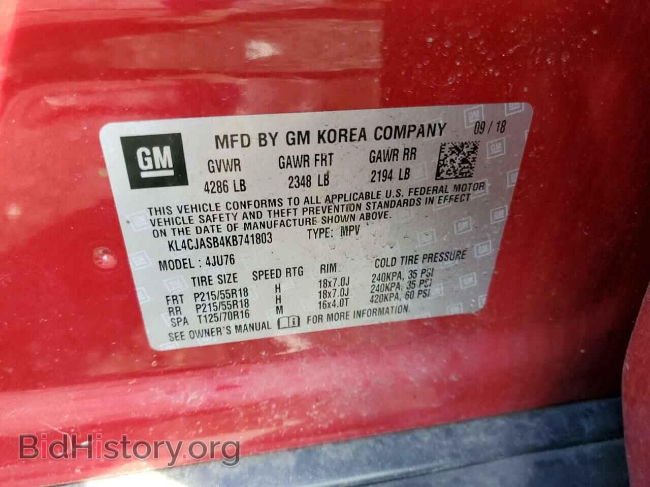 2019 BUICK ENCORE - VIN: KL4CJASB4KB741803 - Photo 10
