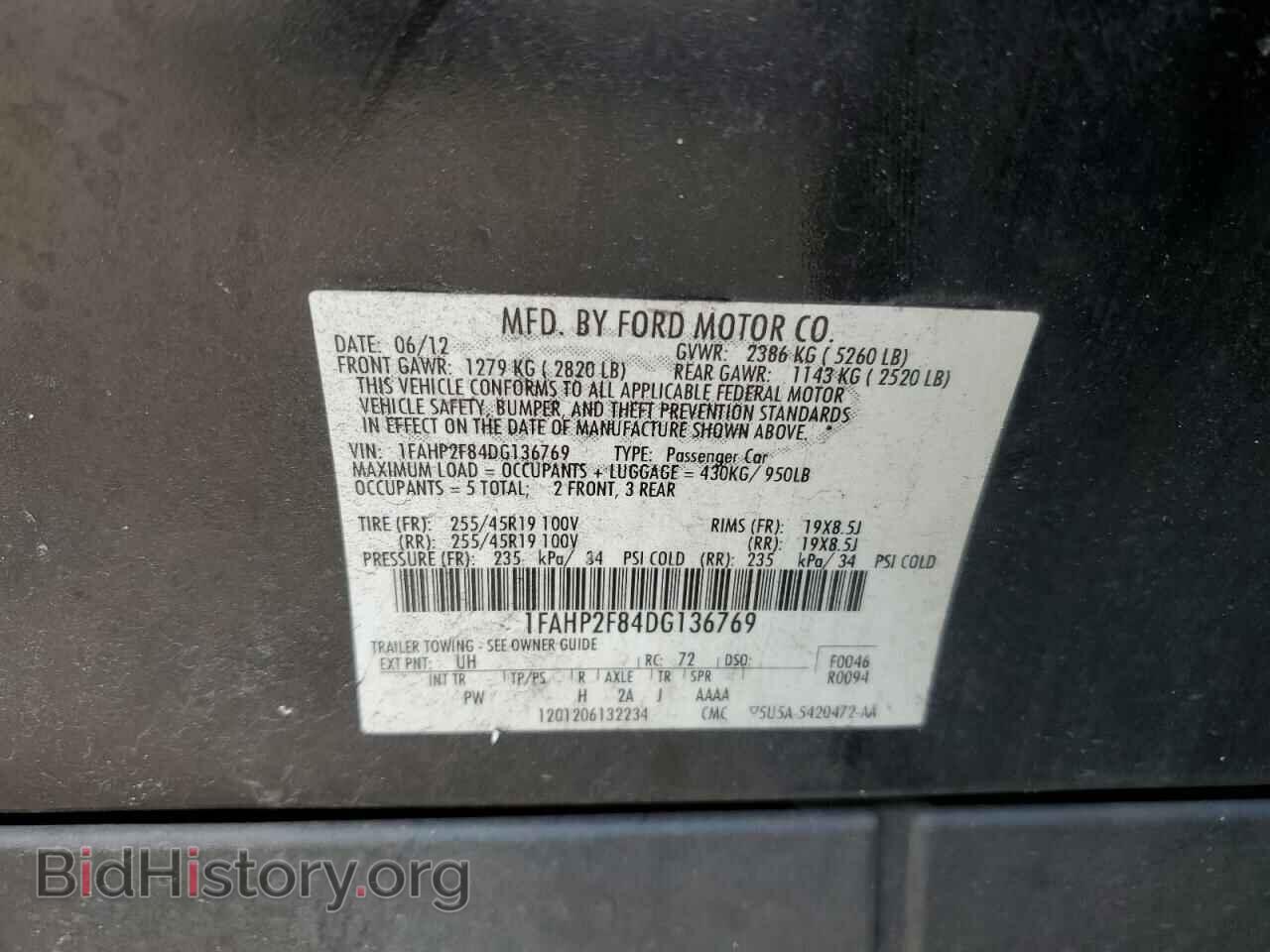 2013 FORD TAURUS - VIN: 1FAHP2F84DG136769 - Фото 12