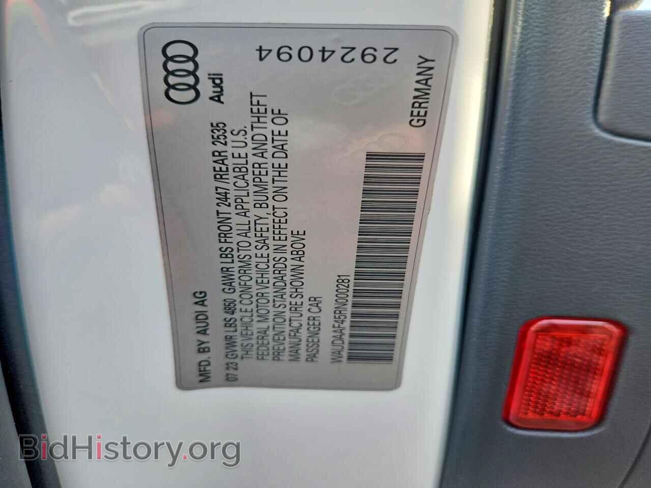 2024 AUDI A4 - VIN: WAUDAAF45RN000281 - Photo 12