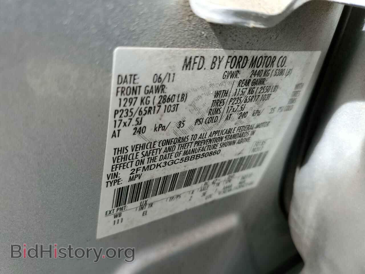 2011 FORD EDGE - VIN: 2FMDK3GC5BBB50860 - Photo 10