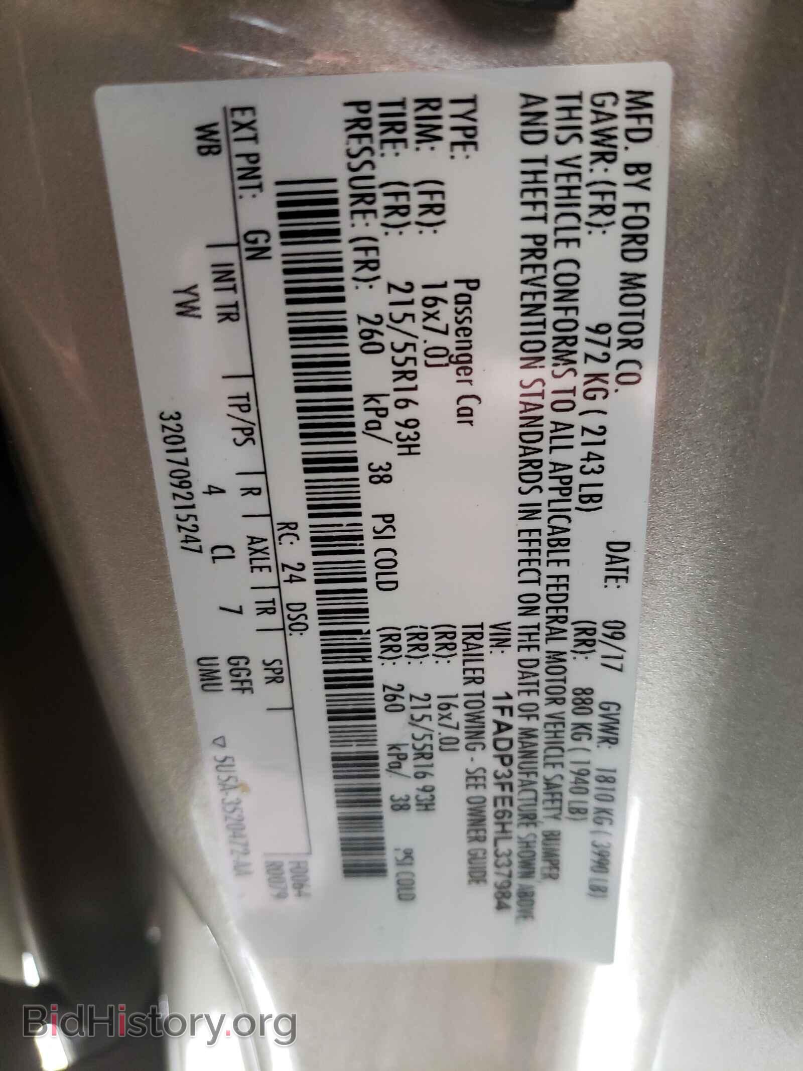 2017 FORD FOCUS - VIN: 1FADP3FE6HL337984 - Photo 10