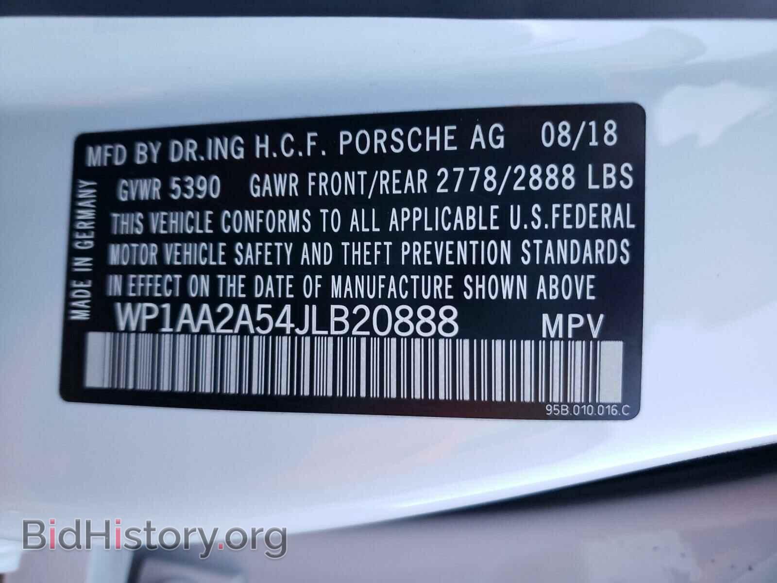2018 PORSCHE MACAN - VIN: WP1AA2A54JLB20888 - Photo 10