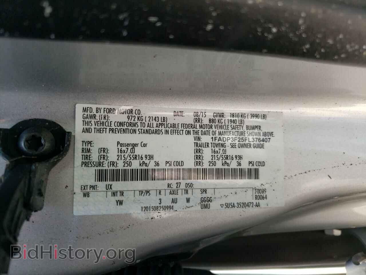 2015 FORD FOCUS - VIN: 1FADP3F25FL376407 - Фото 12