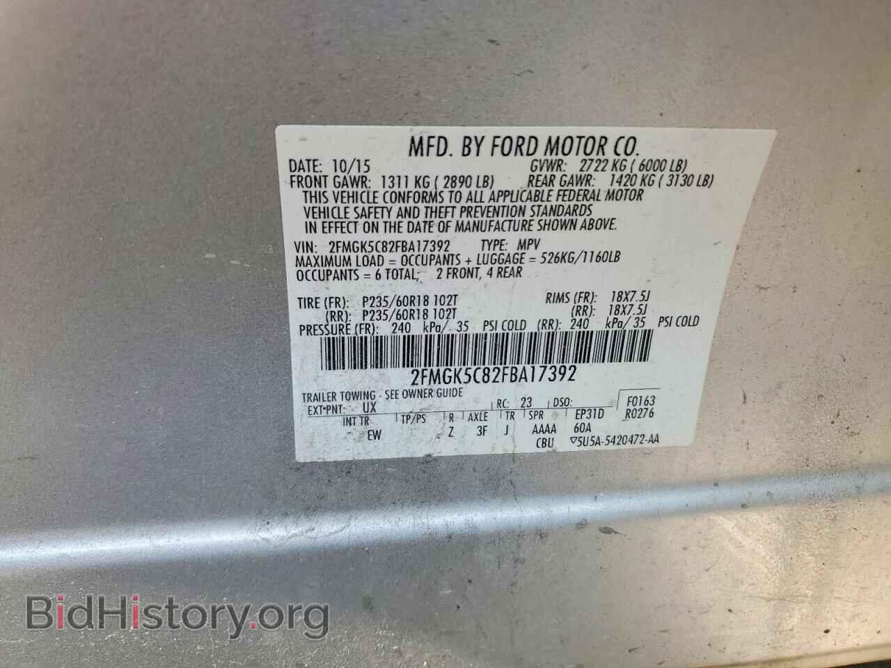 2015 FORD FLEX - VIN: 2FMGK5C82FBA17392 - Photo 13